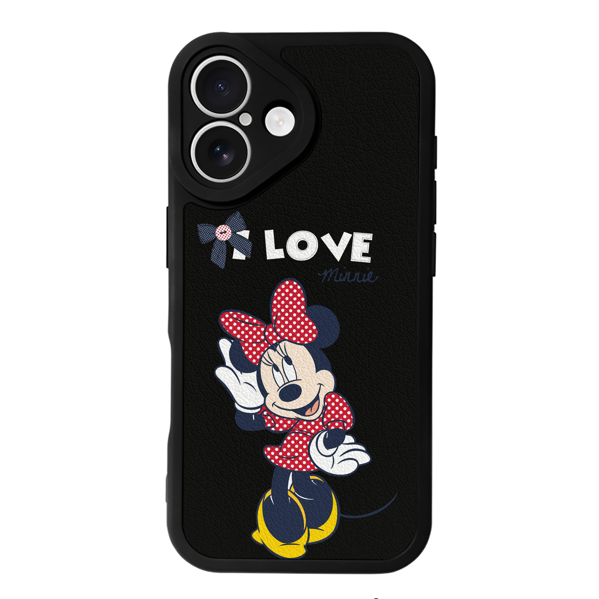 （画像用） ミッキーマウス Mickey Mouse 【iPhone 16シリーズ対応】シリコンスマホケース（レザー調） 材質：シリコン